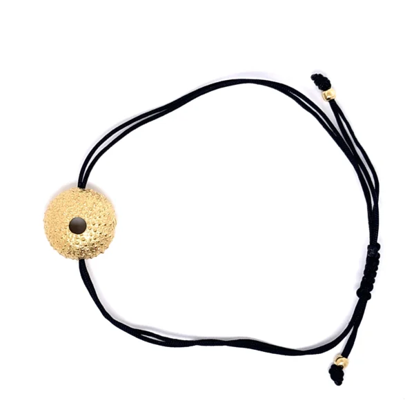 Χειροποίητο ασημένιο βραχιόλι αχινός επίχρυσος