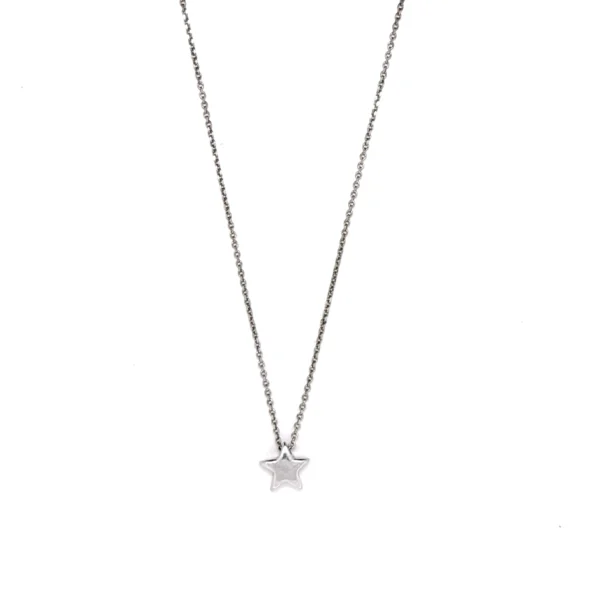 Χειροποίητο ασημένιο κολιέ με μικρό ασημένιο αστέρι
