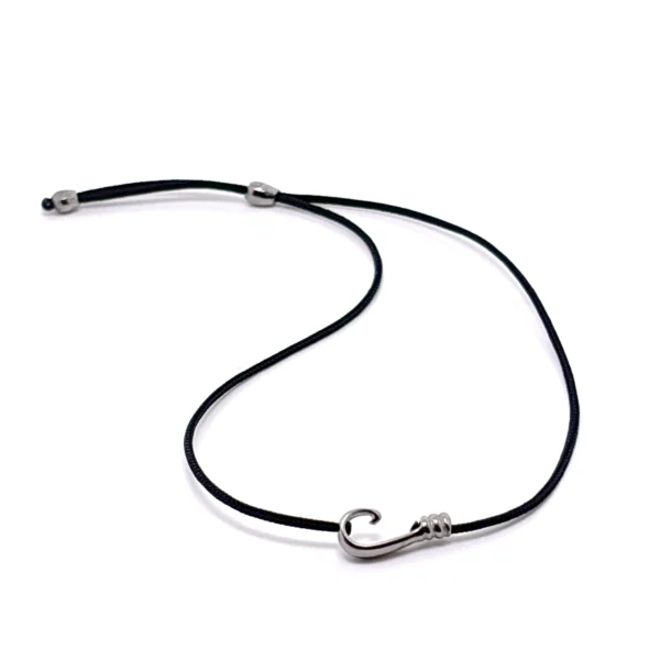 Χειροποίητο ασημένιο βραχιόλι αγκίστρι επιχρύσωμα οξείδωση